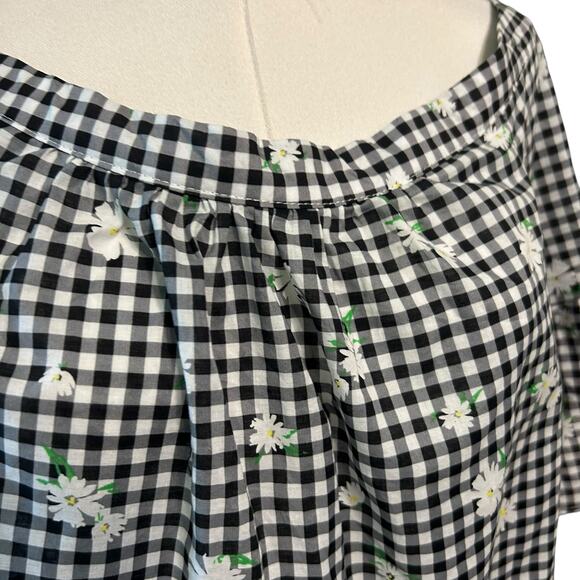 MM by My Michelle NWT Women Crop Top SZ Large 3/4 Bell Tie up Sleeve Shirt Boho - Picture 3 of 9